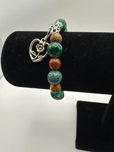 Mixed gem stone stretch bracelets
